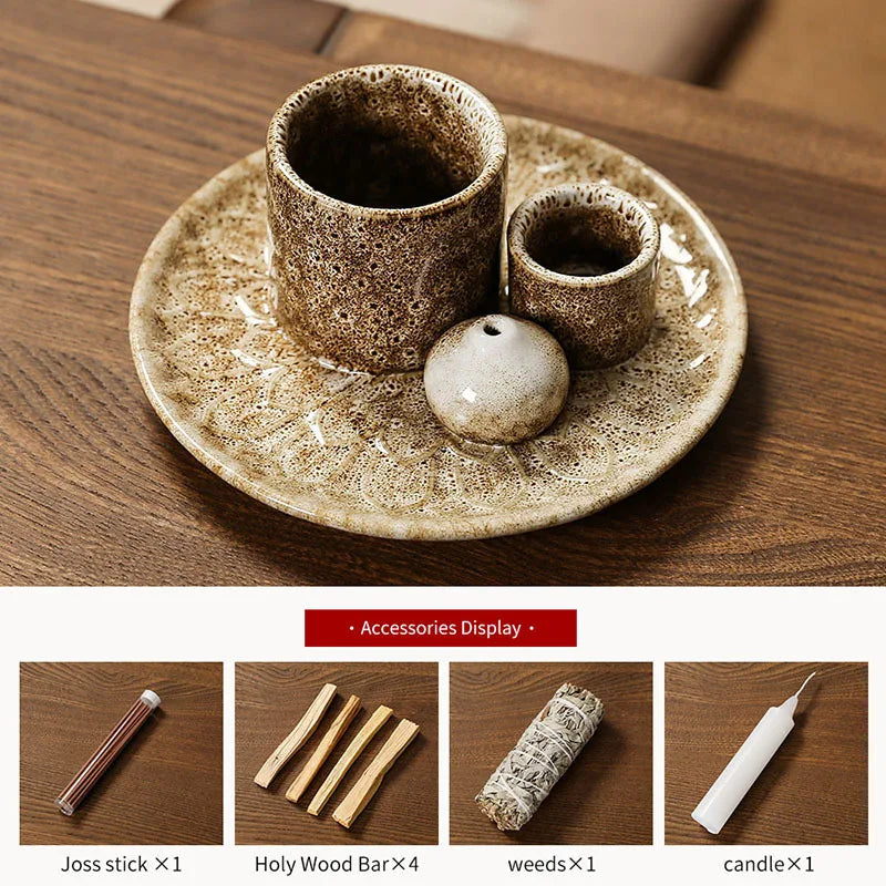 Kit regalo quemador multifuncional cerámica 4 en 1