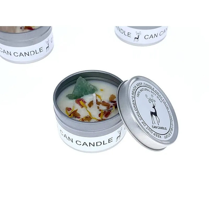 Vela Aromática de Soja con Piedra Energética