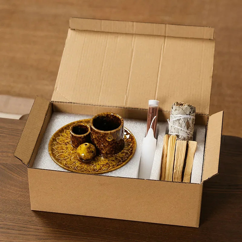 Kit regalo quemador multifuncional cerámica 4 en 1