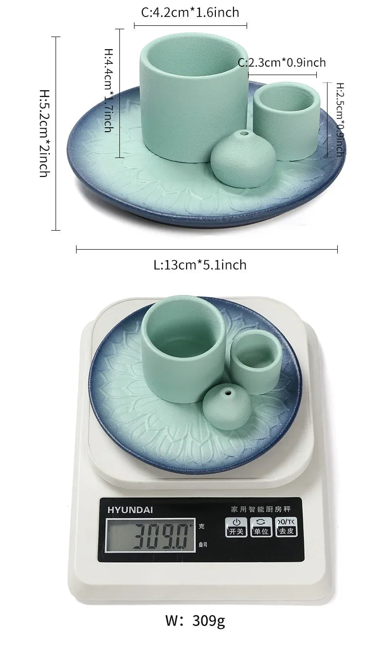 Kit regalo quemador multifuncional cerámica 4 en 1