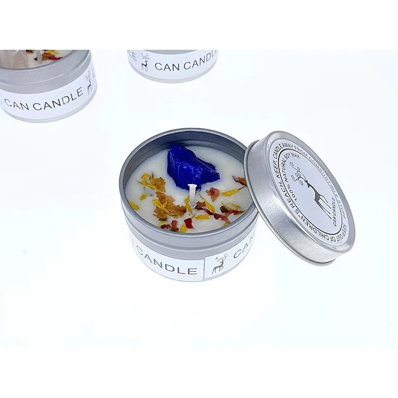 Vela Aromática de Soja con Piedra Energética