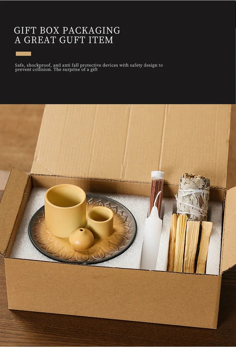 Kit regalo quemador multifuncional cerámica 4 en 1