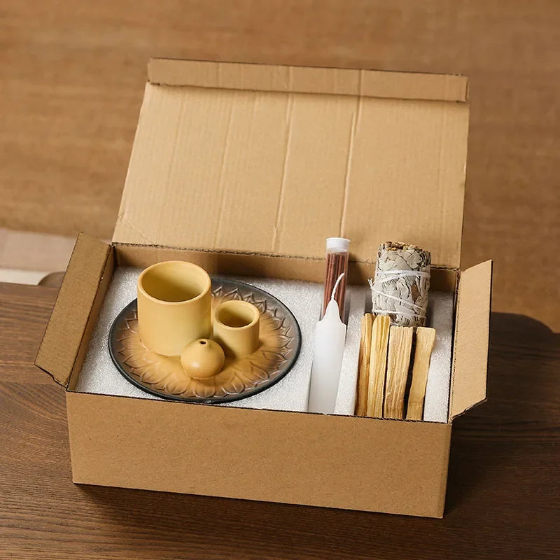 Kit regalo quemador multifuncional cerámica 4 en 1