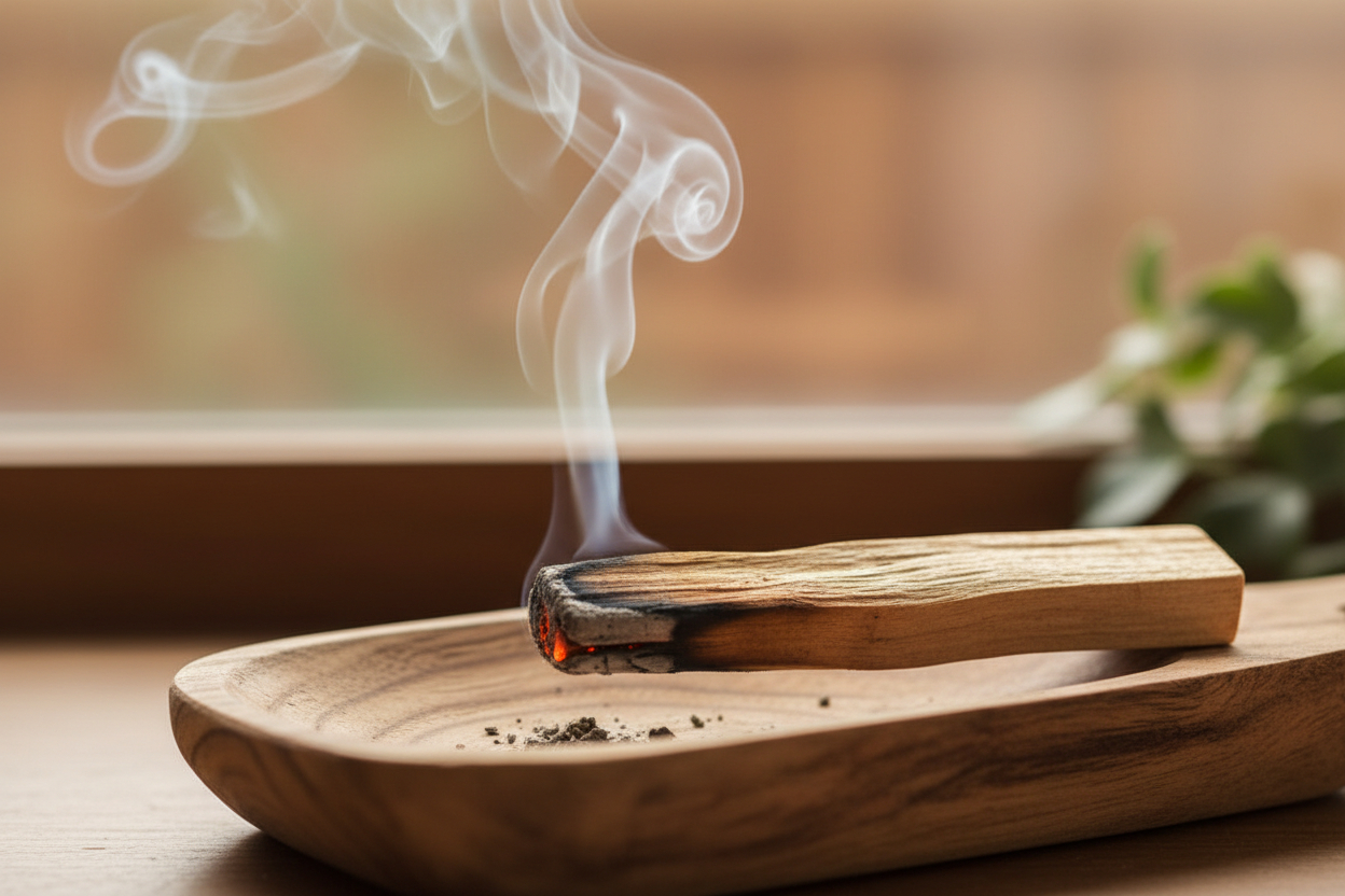 palo santo quemandose